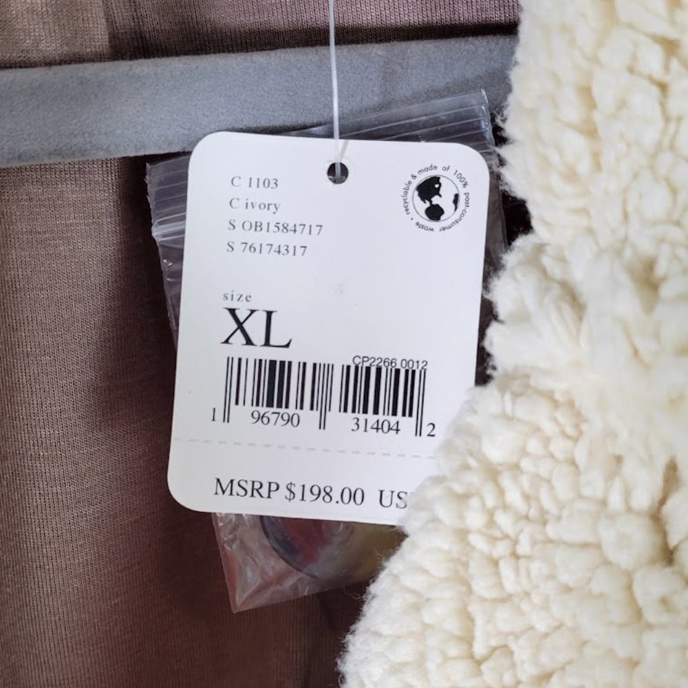 FREE PEOPLE joplin cozy sherpa jacket Sz XL NEW - Picture 9 of 10